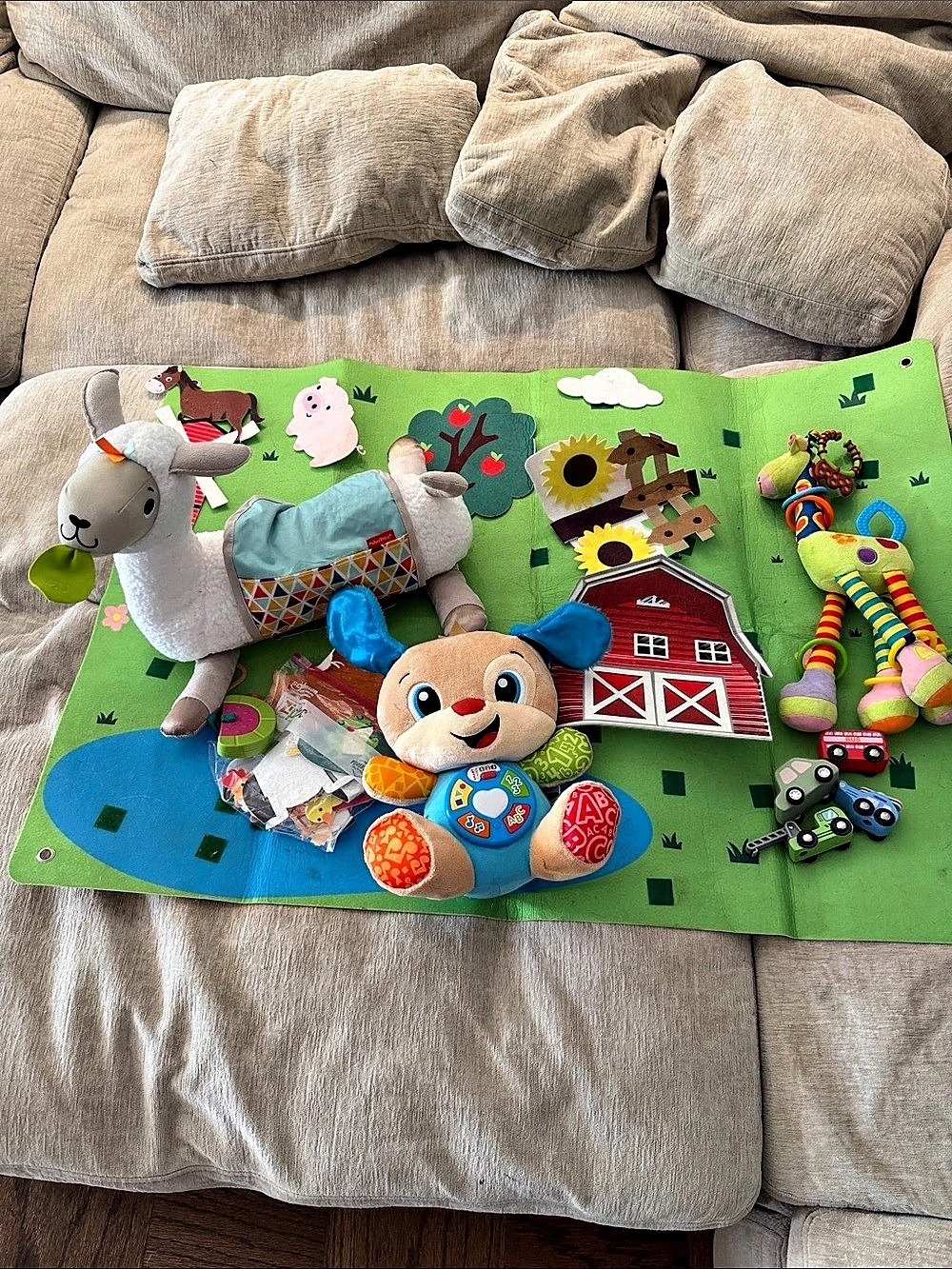 Toddler Toys- Fisher-Price Laugh & Learn Smart Stages Puppy Farm Activity Mat